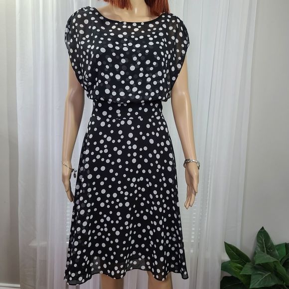 Chico's Flowy Garden Party Dress Size 6 - Picture 5 of 15